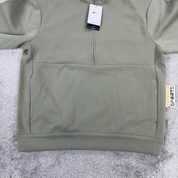 Nike Sweatshirt Mens Medium Olive Dri-FIT 24/7 Quarter Zip Loose Fit Pullover - Picture 6 of 13